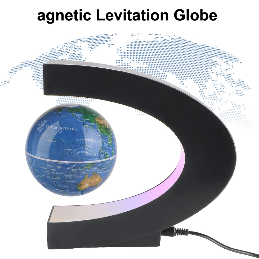 Novelty Ball Light Birthday Gifts Magnetic Levitation Globe Floating LED World Map Home Decoration Electronic Antigravity Lamp