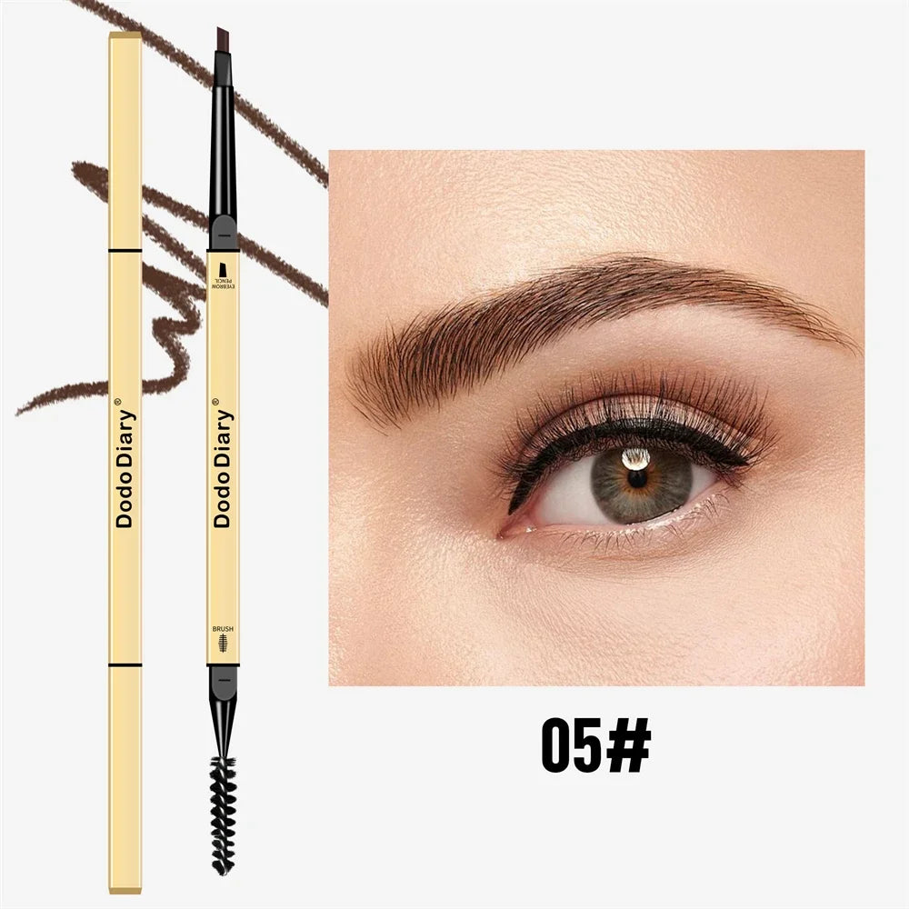2 In 1 Deluxe Golden Strip Eyebrow Pencil Long-Lasting Waterproof for Precise Application Line Color Delicate Makeup