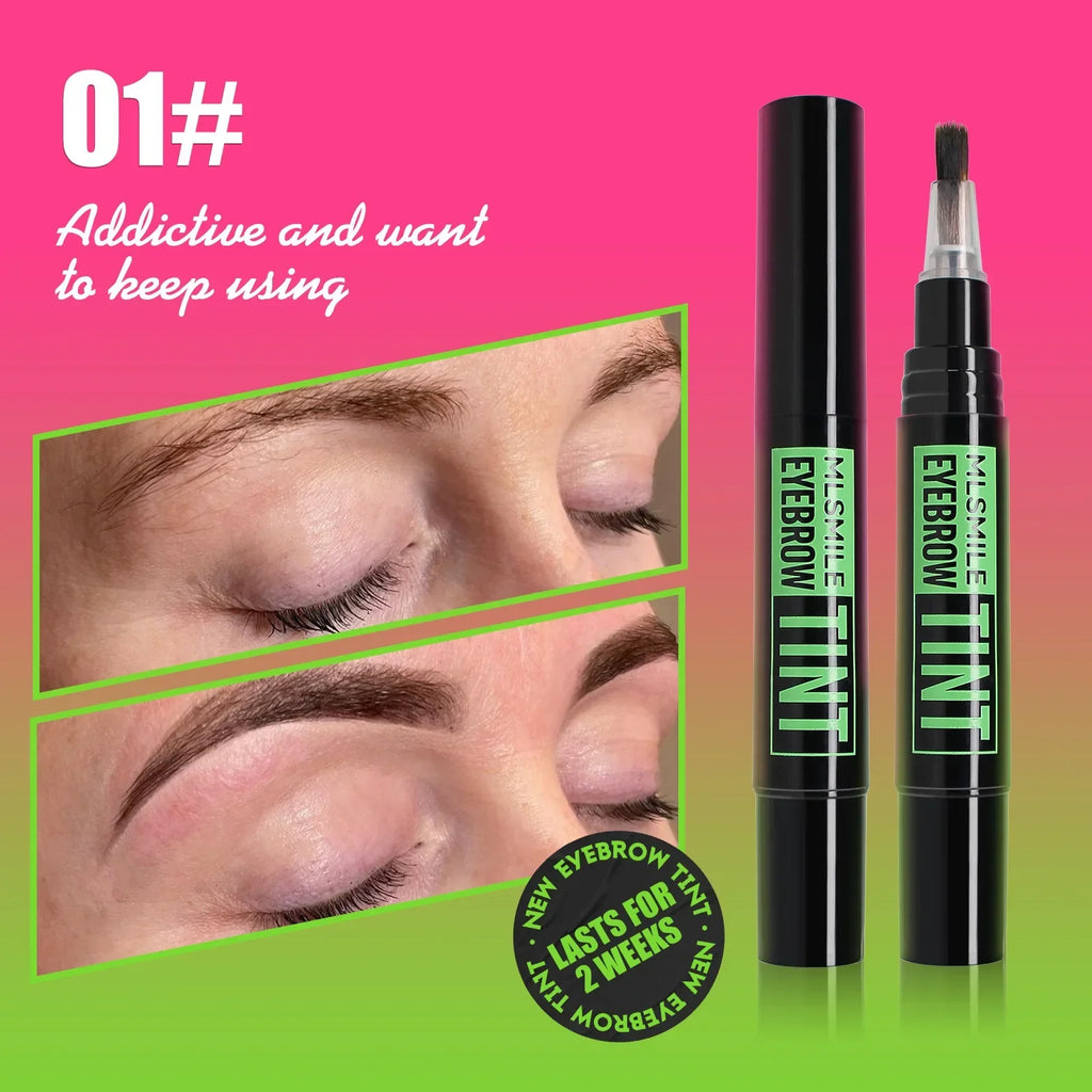 Brush Head Eyebrow Enhancers Tint Kit Makeup Semi-Permanent Waterproof Lasting Tattoo Tint Sweatproof Dye Eyebrow Cream Cosmetic