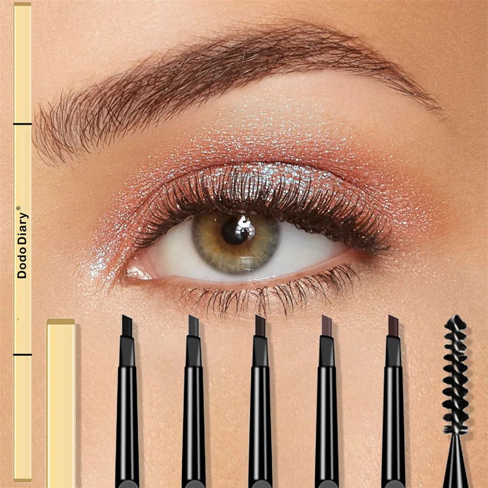 2 In 1 Deluxe Golden Strip Eyebrow Pencil Long-Lasting Waterproof for Precise Application Line Color Delicate Makeup