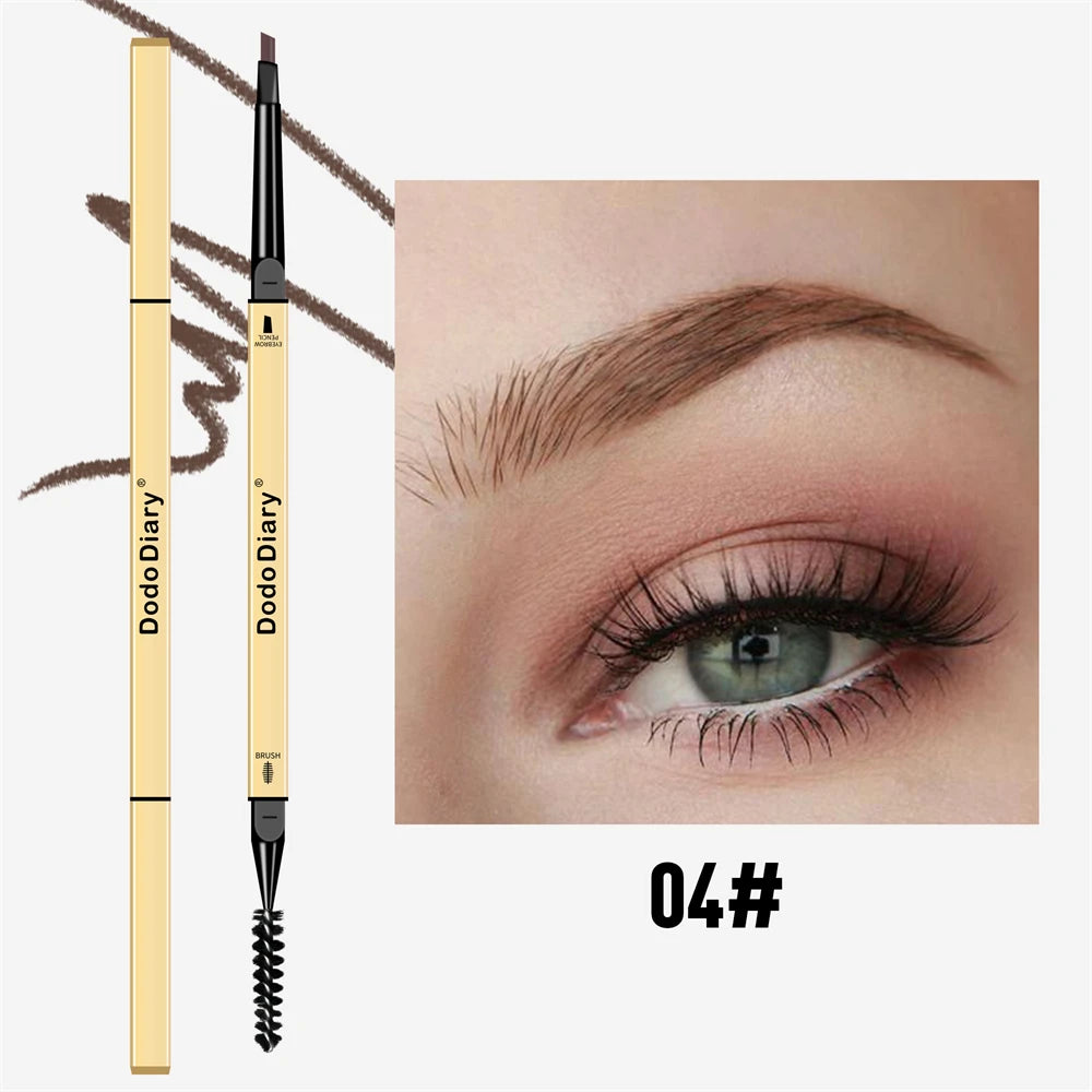 2 In 1 Deluxe Golden Strip Eyebrow Pencil Long-Lasting Waterproof for Precise Application Line Color Delicate Makeup