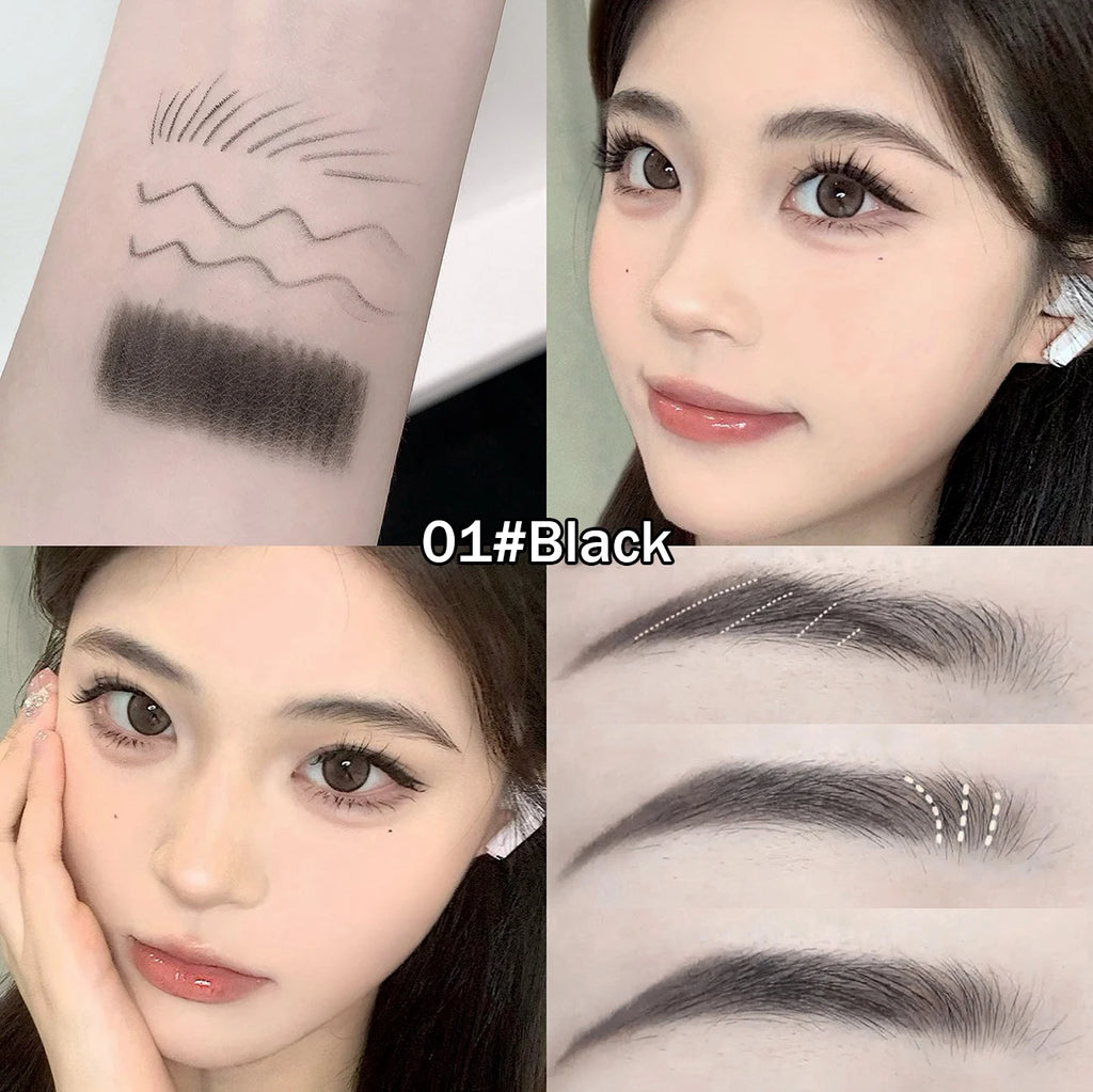 6 Colors Double Head Eyebrow Pencil with Spiral Eyebrow Brush Blade Shaping Brow Natural Smudge-Proof Waterproof Tattoo Pencil
