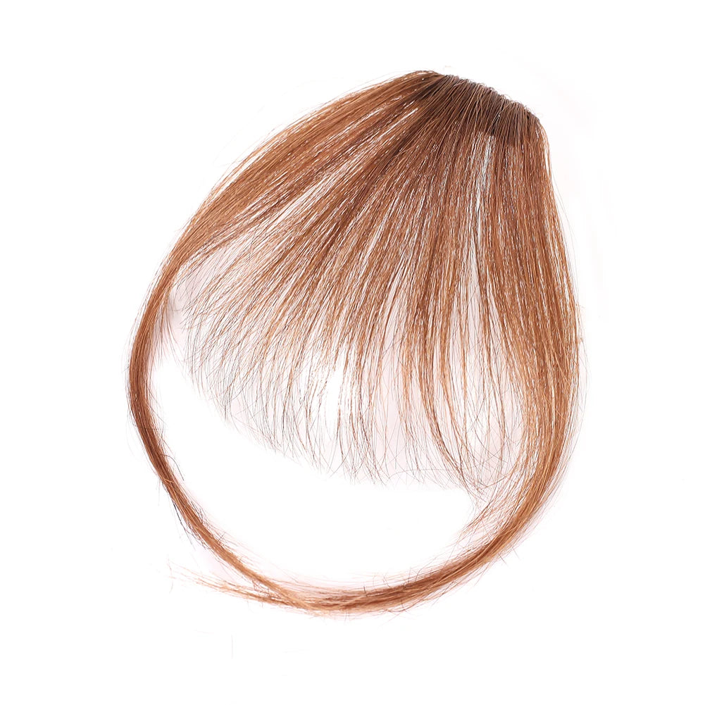 100% Real Human Straight Hair 3D Bangs Side Fringe For Women Natural-Looking Wispy Hair Clip-In Extensions