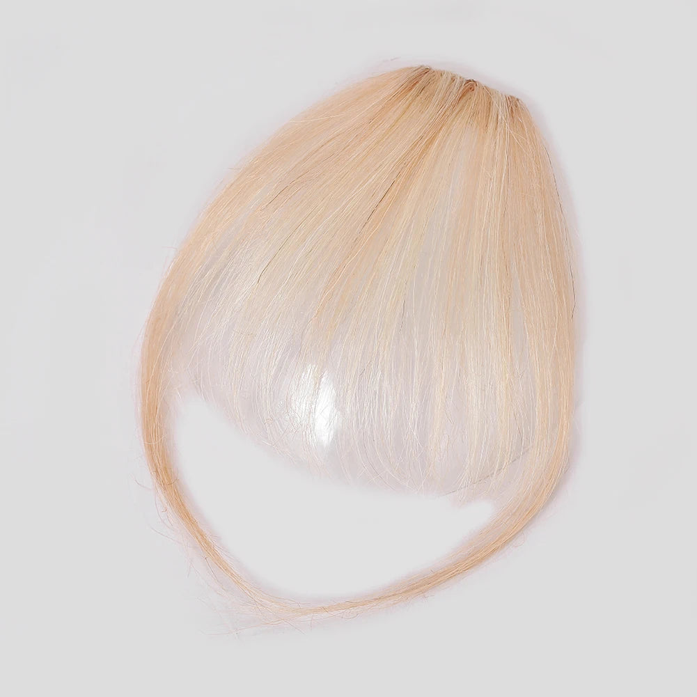 100% Real Human Straight Hair 3D Bangs Side Fringe For Women Natural-Looking Wispy Hair Clip-In Extensions