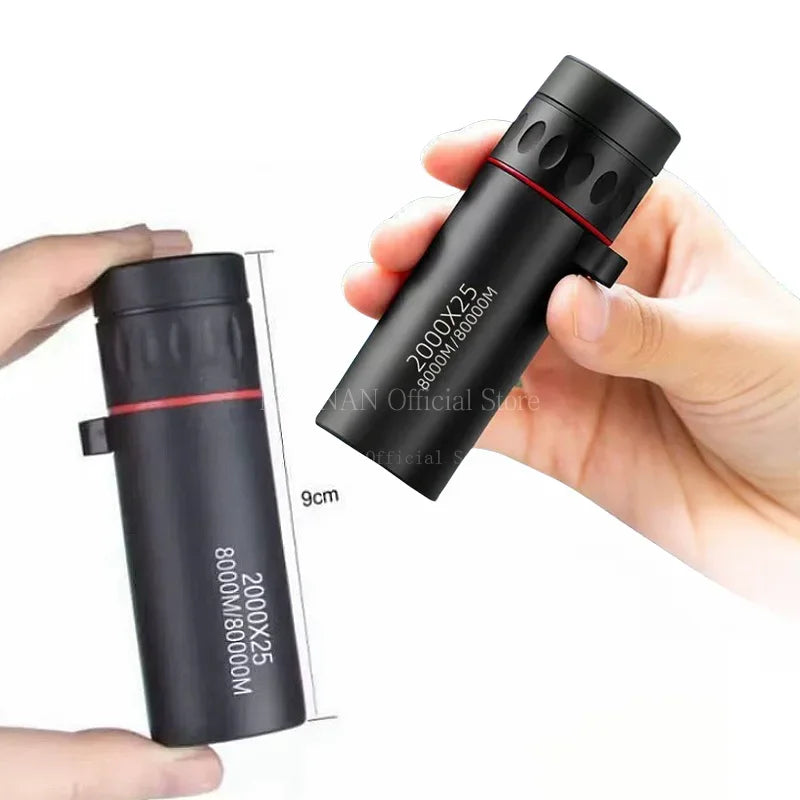 2025 2000X25 HD Monocular Telescope, Compact Portable for Travel, Hiking, Fishing, Camping, Stargazing, Concerts & Bird Watching